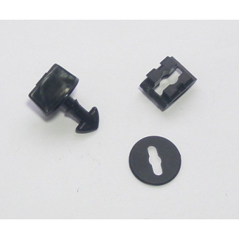 BEV001A Clip set motorschild zwart